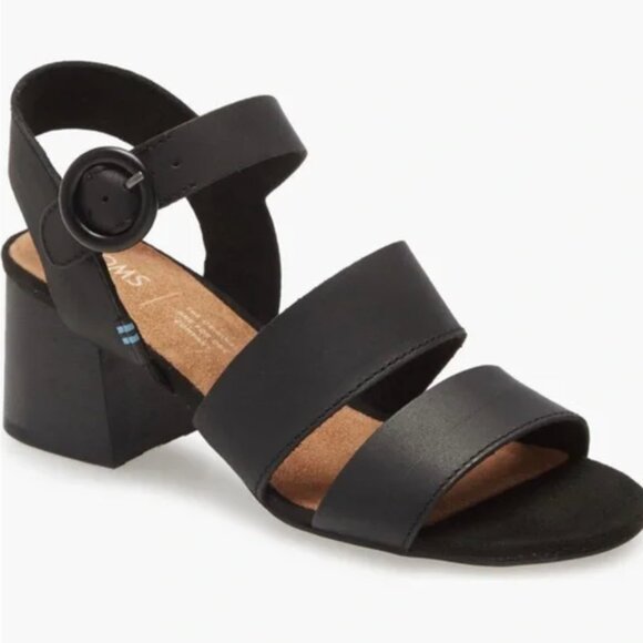 Toms LIKE NEW WORN ONCE - Grace Block Heel Size 8.5 - Picture 1 of 4